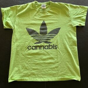 420 Stoner T Shirt Adidas Cannabis Parody Tee